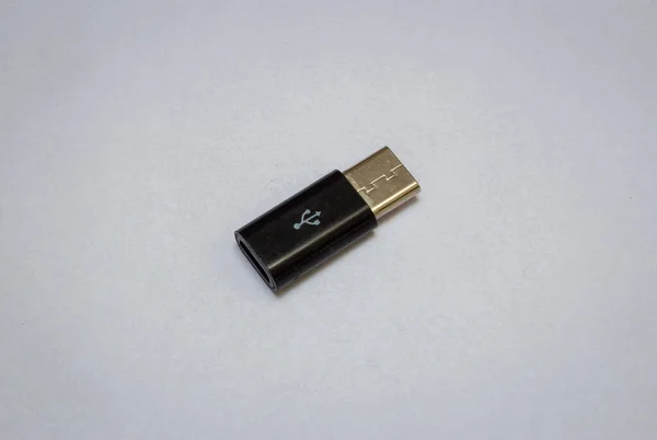 Micro Usb Type Usb Μικρό Προσαρμογέα — Φωτογραφία Αρχείου