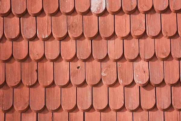 瑞典某建筑上的传统木结构瓷砖 — 图库照片