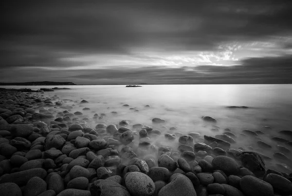 Boulder Beach Soluppgång Robust Maine Acadia Nat Park — Stockfoto