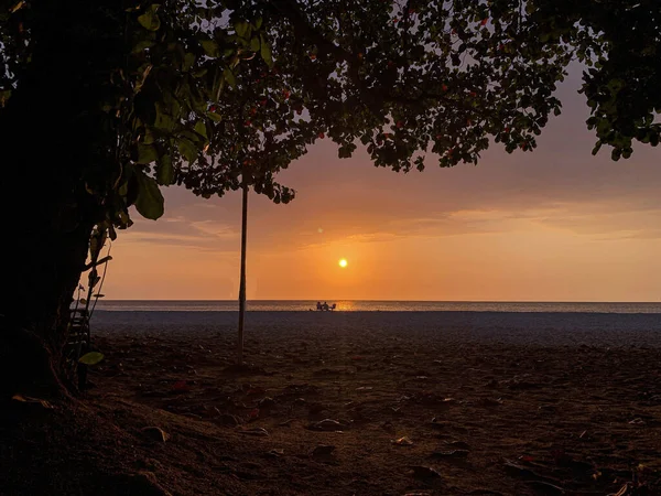 Schöne Aussicht Auf Den Sonnenuntergang Über Dem Meer — Stockfoto