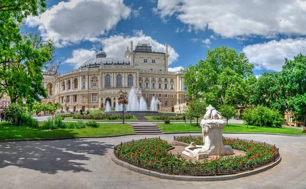 Odessa Ucrania 2020 Plaza Del Teatro Lugar Turístico Más Popular — Foto de Stock