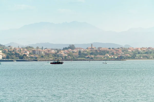 Vista Baía Santander Com Montanha Oriental Dunas Del Puntal Estuario — Fotografia de Stock