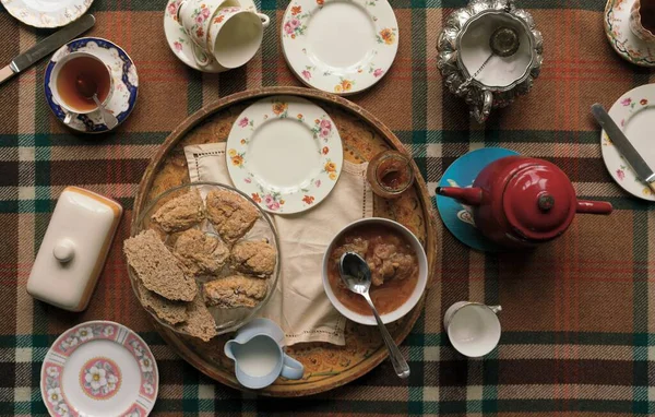 Thé Scone Petit Déjeuner Irlande — Photo