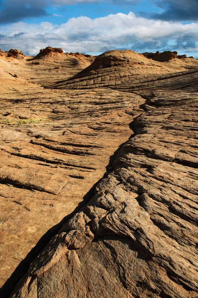 Rochers Pliés Dans Désert Reculé Utah Escalante — Photo