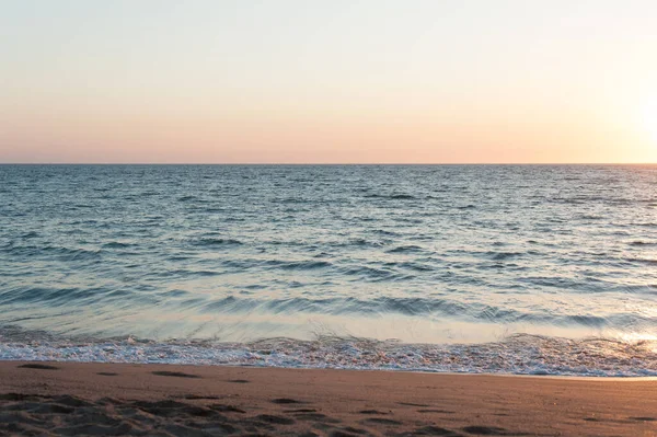 Západ Slunce Nad Tichým Oceánem Pláži Mexiku — Stock fotografie