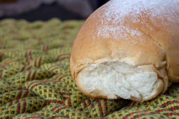 Home Made Wheat Bread Top Rope Rug — Stock Photo, Image