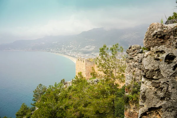 View Alanya Castle Mediterranean Background — Stock Fotó