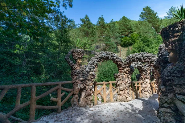 Uitzicht Het Dorp Pobla Lillet Catalonië Natuur Behang — Stockfoto