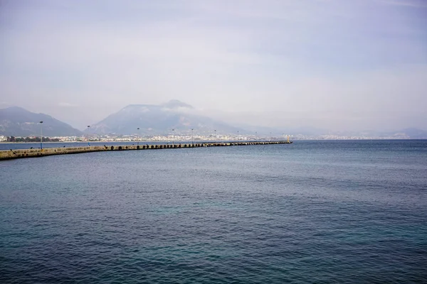 Mediterannean Sea Beach Alanya Reviera — Stockfoto