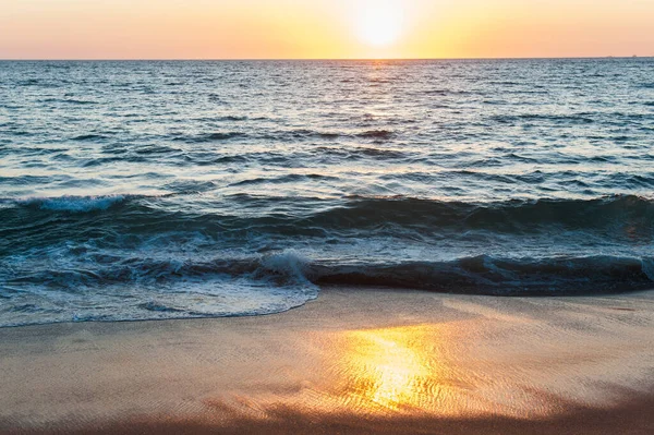 Playa Atardecer Costa Del Pacífico México — Foto de Stock