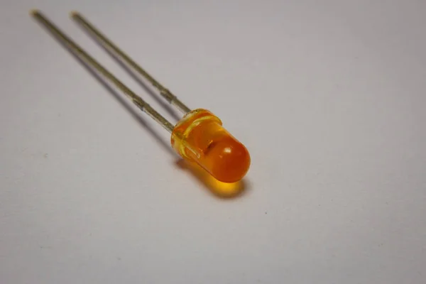 Close Photo Yellow Orange Light Emitting Diode Led — Φωτογραφία Αρχείου