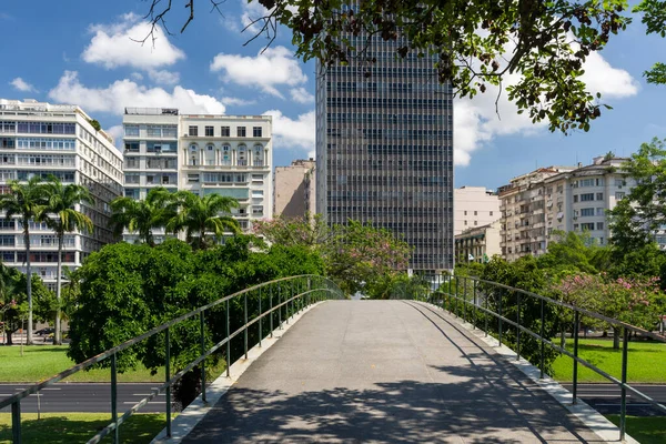 Bela Vista Para Pedestre Viaduto Área Lazer Verde Rio Janeiro — Fotografia de Stock