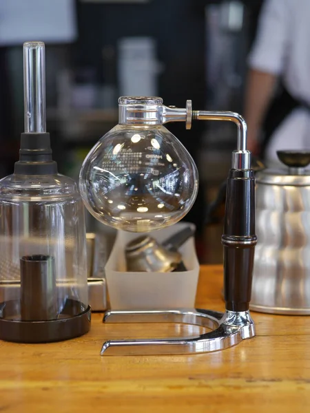 Siphon Pot Drip Coffee Coffee Shop — Zdjęcie stockowe