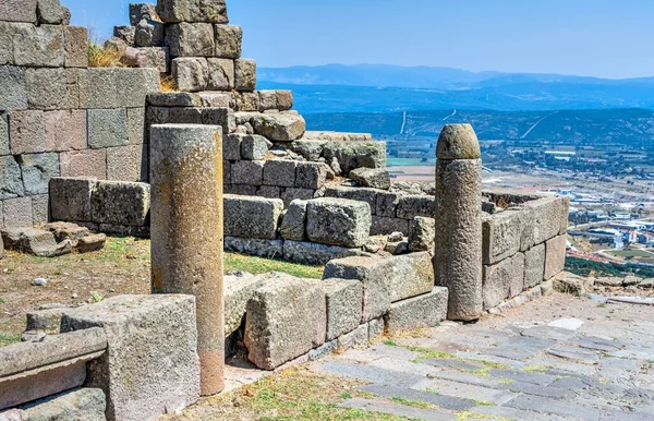 Ruinas Antigua Ciudad Griega Pérgamo Turquía Soleado Día Verano — Foto de Stock