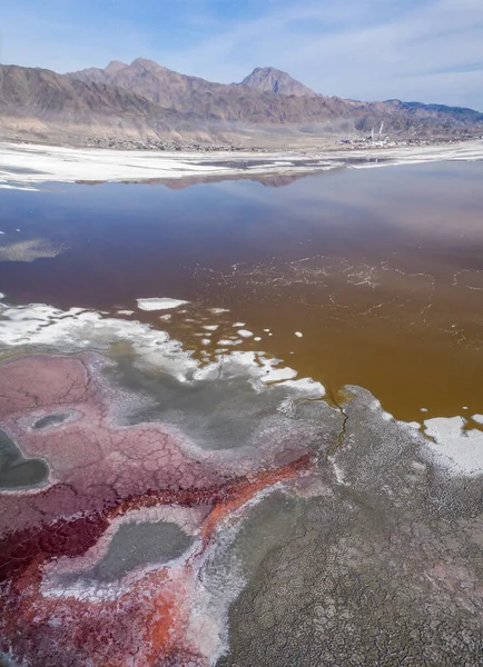 Estanques Evaporación Owens Valley Paint Strange Colors — Foto de Stock