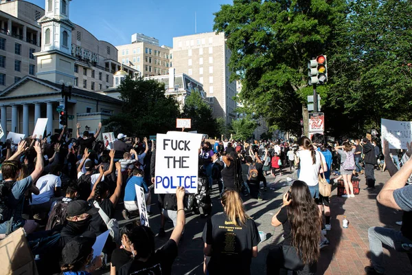 Demonstrators Protest Peacefully White House — Stock Photo, Image