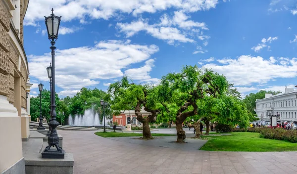 Odessa Ucrania 2020 Plaza Del Teatro Lugar Turístico Más Popular —  Fotos de Stock