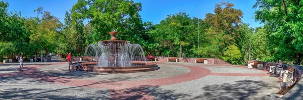 Odessa Ukraina 2019 Fontänen Shevchenko Park Odessa Ukraina Solig Höstdag — Stockfoto