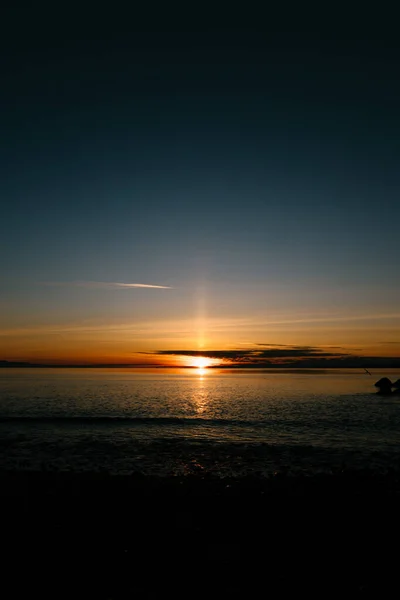 Vista Puget Sound Estado Washington Pouco Antes Pôr Sol — Fotografia de Stock