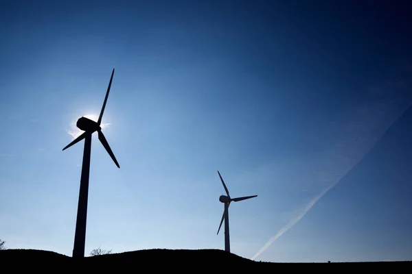 Větrné Turbíny Pro Výrobu Elektrické Energie Španělsku — Stock fotografie