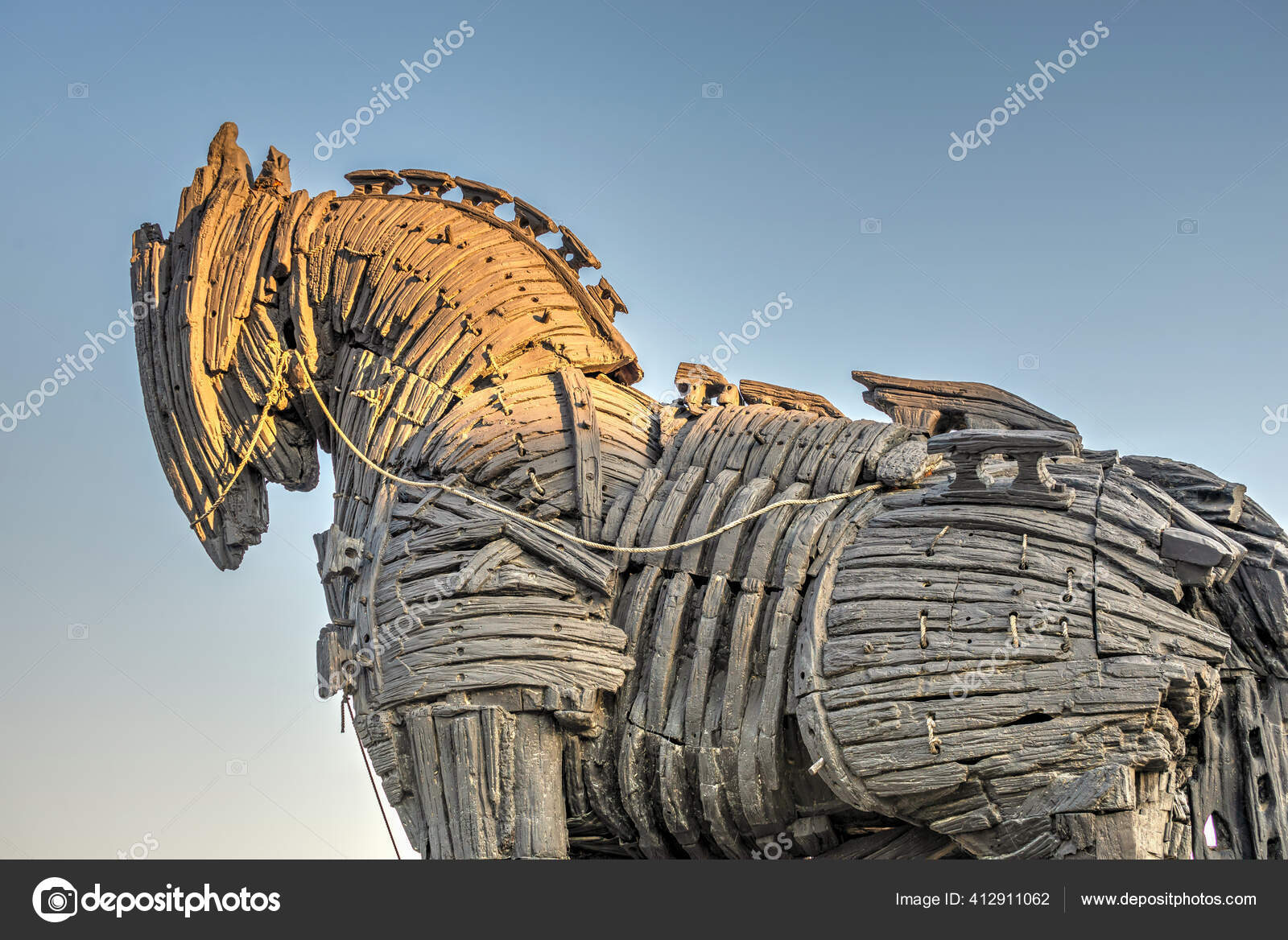 Cavalo De Troia Na Cidade De Canakkale Imagem de Stock - Imagem de