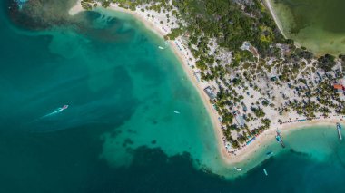 AERİAL YÖNETMEN Cayo Sal Plajı Venezuela 'nın üzerinde