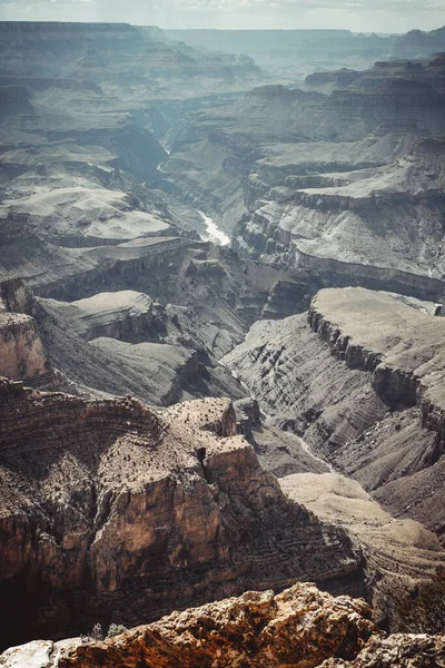 Rio Colorado Grand Canyon Vista Para Aldeia — Fotografia de Stock