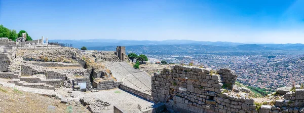Ruinas Antigua Ciudad Griega Pérgamo Turquía Día Soleado Verano Vista —  Fotos de Stock