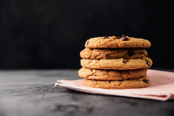 Στοίβα Γευστικών Cookies Close View — Φωτογραφία Αρχείου