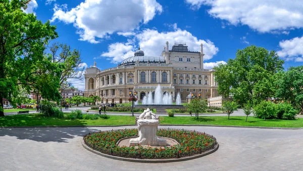 Odessa Ukraina 2020 Theater Square Den Mest Populära Turist Plats — Stockfoto