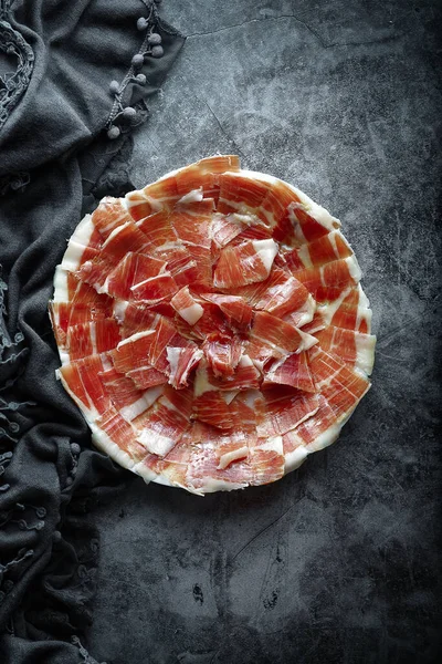 Ainda Vida Prato Presunto Ibérico Conceito Gastronómico — Fotografia de Stock