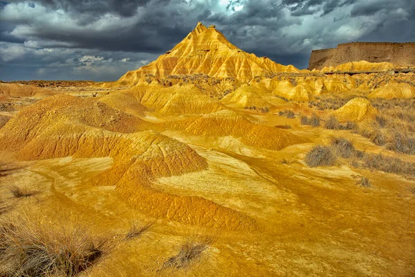 Bardenas Reales Bardenas Ökenlandskap Navarra Spanien — Stockfoto