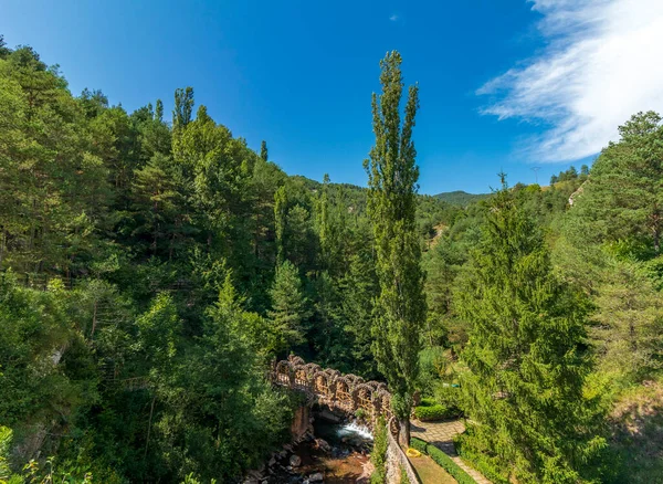 Вид Деревню Побла Оле Каталонии Обои Природы — стоковое фото