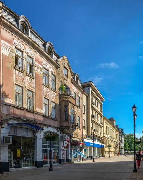 Ruse Bulgária 2019 Velhas Casas Históricas Cidade Ruse Bulgária Dia — Fotografia de Stock