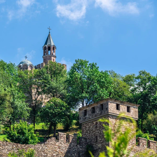 Patriarchal Cathedral of the Holy Ascension of God in the Tsarevets fortress of Veliko Tarnovo, Bulgaria, on a sunny summer day
