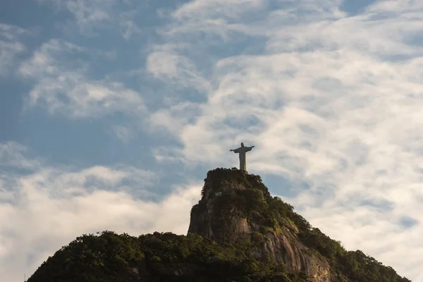 Вид Статую Христа Искупителя Вершине Холма Корковадо — стоковое фото