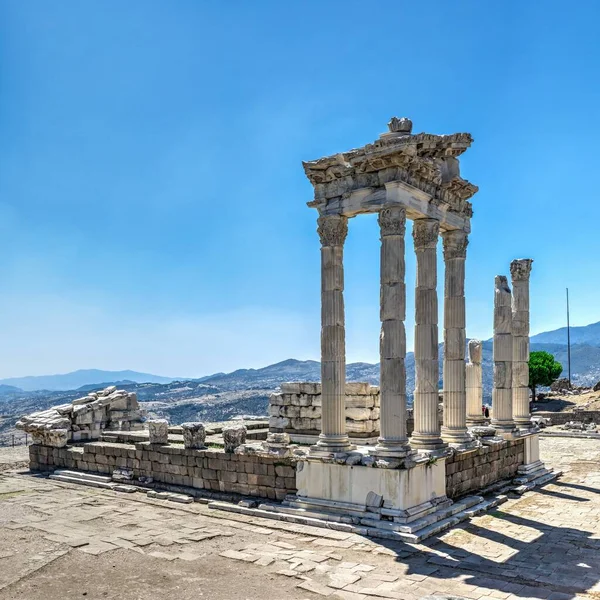 Ruines Temple Dionysos Dans Ville Grecque Antique Pergame Turquie Grande — Photo