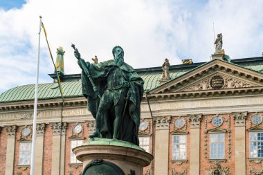 Stockholm 'deki soyluların evi cephesi