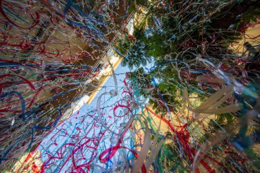 Street decoration at a popular festival in Barcelona's Gracia district