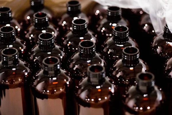 Botellas Cosméticos Vacías Vista Cerca — Foto de Stock