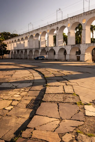 Hermosa Vista Antiguo Acueducto Centro Histórico Urbano Río Janeiro Brasil — Foto de Stock