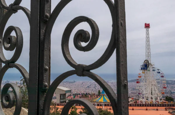 Templos Parque Temático Montanha Tibidabo Barcelona — Fotografia de Stock