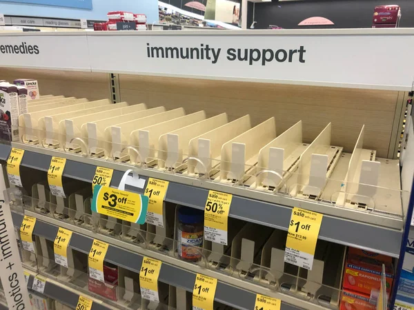 Rayonnage Produits Vides Dans Walgreens Alabama — Photo