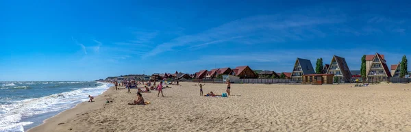 Odessa Ucrânia 2019 Praia Mar Negro Aldeia Grigoryevka Região Odessa — Fotografia de Stock