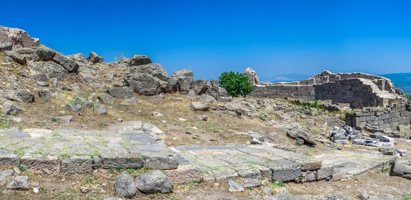 Rovine Dell Antica Città Greca Pergamo Turchia Vista Panoramica Grandi — Foto Stock