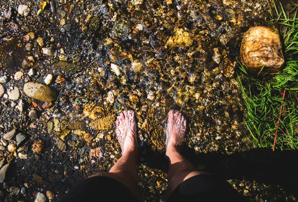 Feet Woman Water —  Fotos de Stock