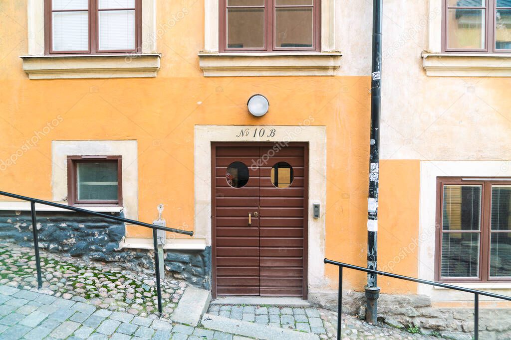 Entries of Historical old houses at Kvarteret Ugglan quarter or neighborhood