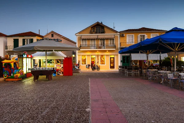 Plaza Principal Del Pueblo Vathy Isla Ítaca Grecia — Foto de Stock