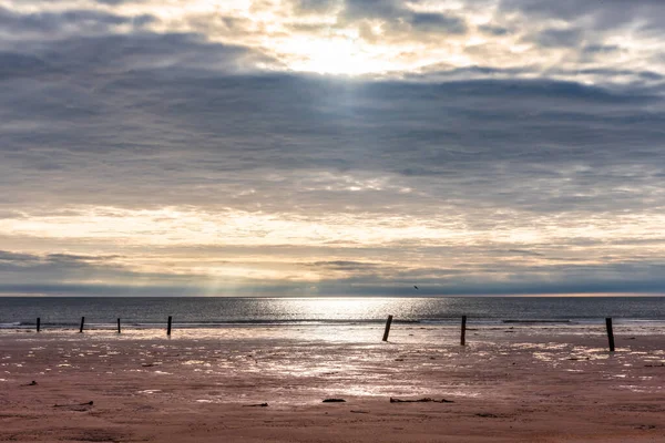 Lever Soleil Dans Baie Bellhaven Écosse — Photo