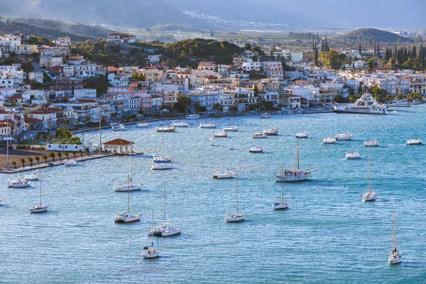 View Chora Village Poros Island Greece — Stock Photo, Image